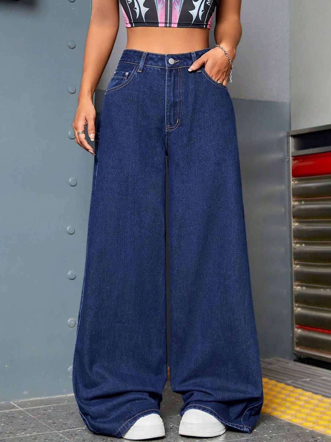 Kotty Women Blue Jean High-Rise Clean Look Stretchable Jeans