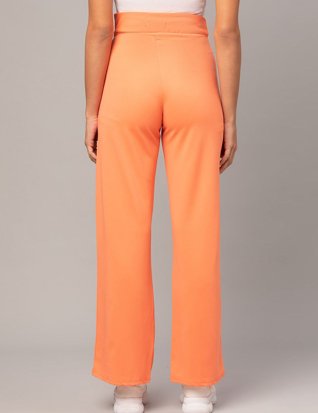 Kotty Women Pack Of 2 Relaxed Straight Leg High-Rise Easy Wash Parallel Trousers