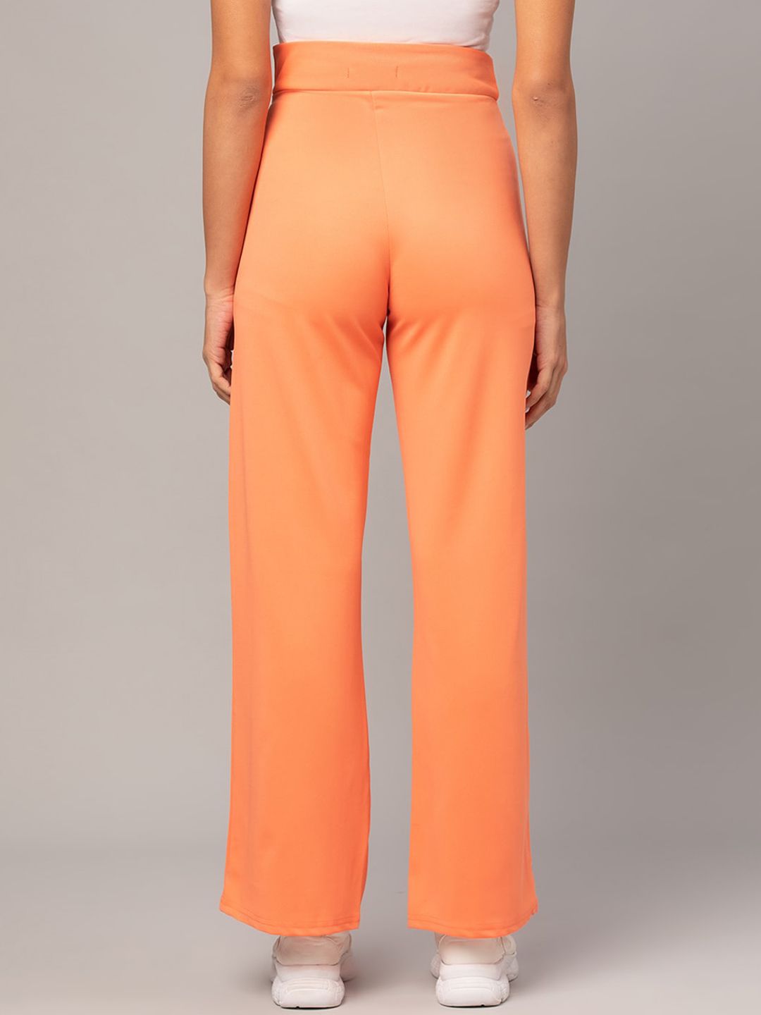 Kotty Women Pack Of 2 Relaxed Straight Leg High-Rise Easy Wash Parallel Trousers