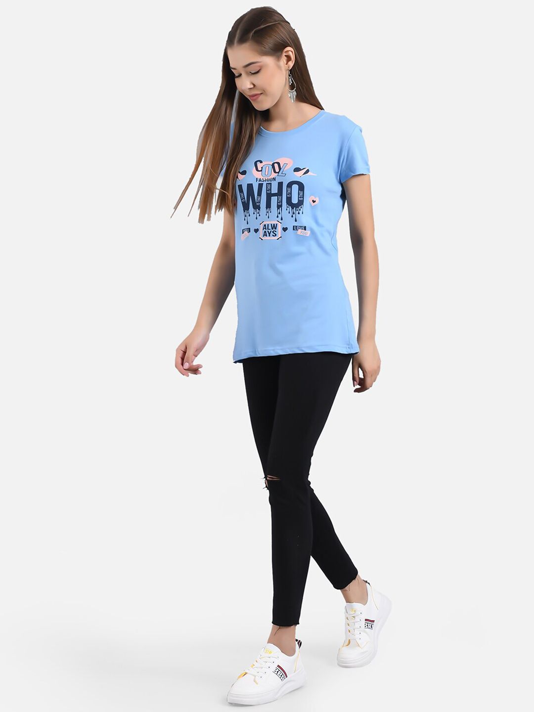 Kotty Women Pack Of 2 Printed Round Neck T-shirts