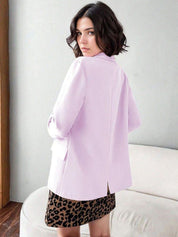 Kotty  Notched Lapel Collar Single-Breasted Casual Blazer