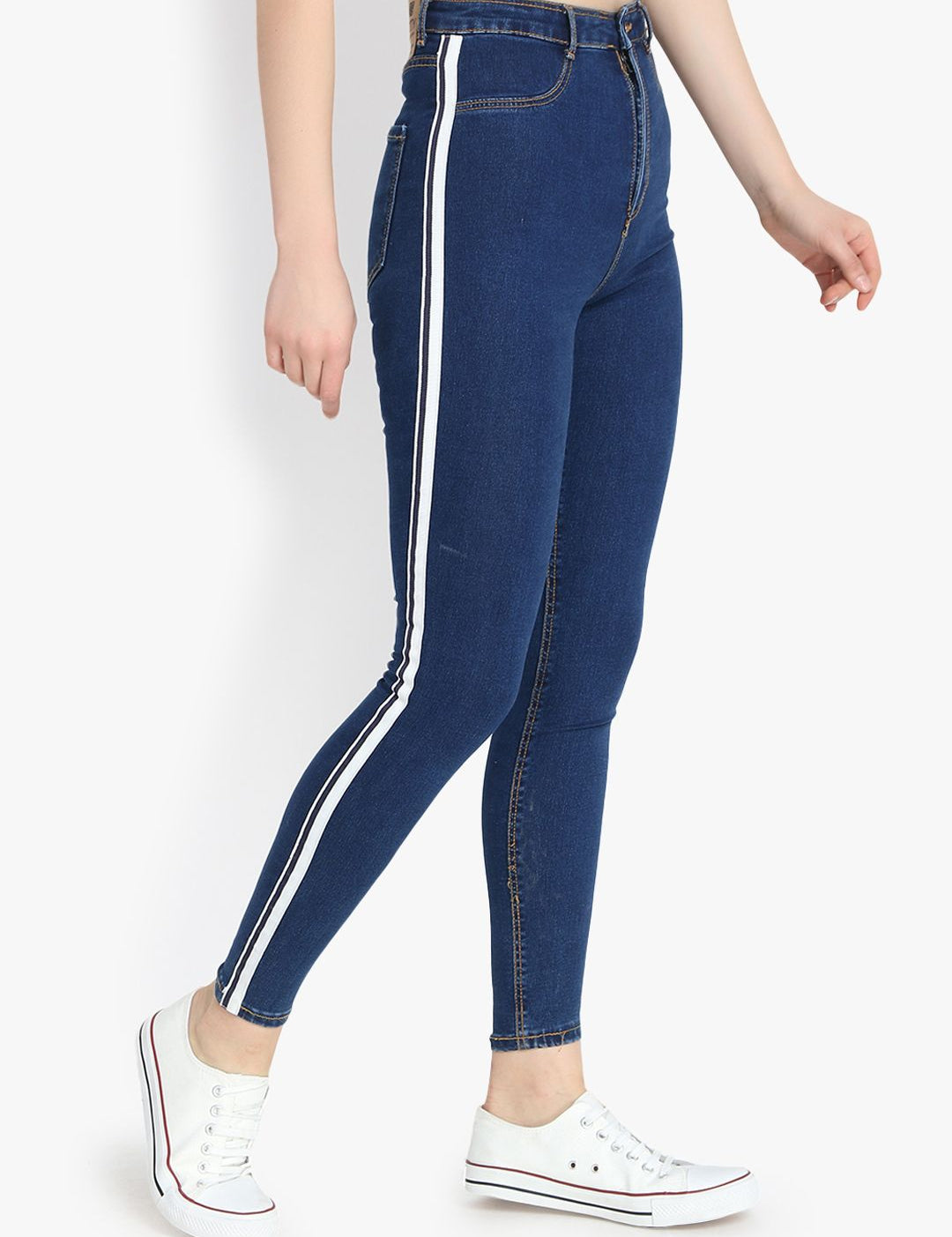 Kotty Women Blue Skinny Fit High-Rise Clean Look Stretchable Jeans