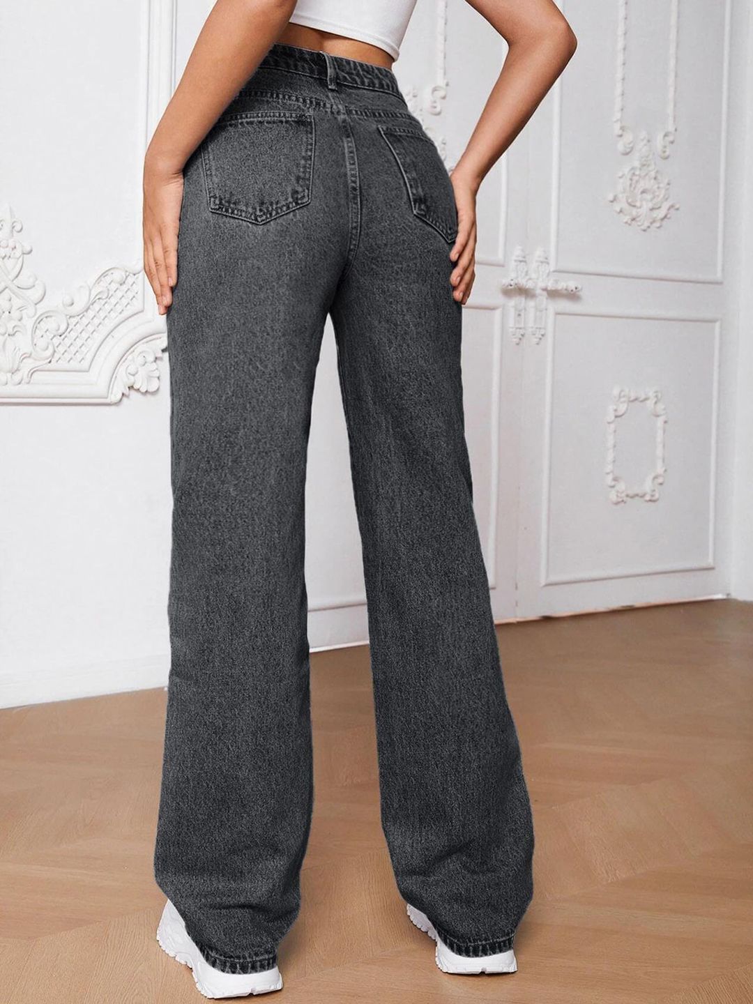 Kotty Women Jean Light Fade Wide Leg Stretchable Jeans