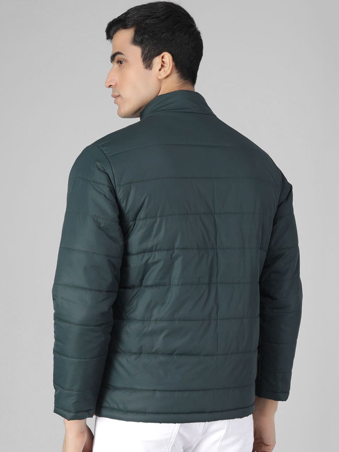 Kotty Men Yellow & Green Colourblocked Puffer Jacket