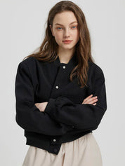 Kotty Black Fleece Open Front Jacket