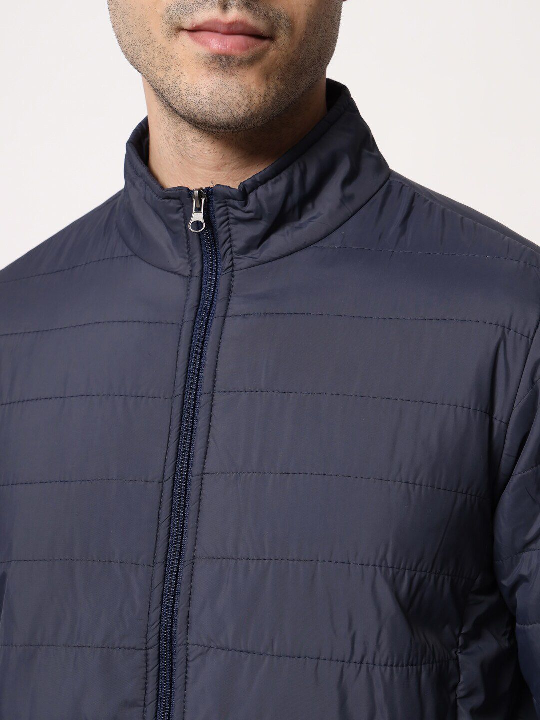 Kotty Men Navy Blue Outdoor Padded Jacket