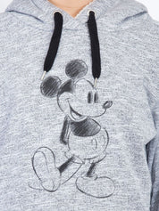 Kotty Women Grey Printed Longline Sweatshirt