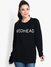 Kotty Women Black Printed Sweatshirt