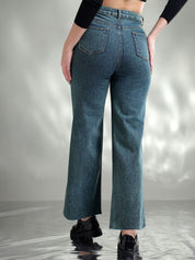 Kotty Women Jean Flared High-Rise Stretchable Jeans