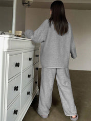 Kotty Women Solid Lapel Collar Night Suit