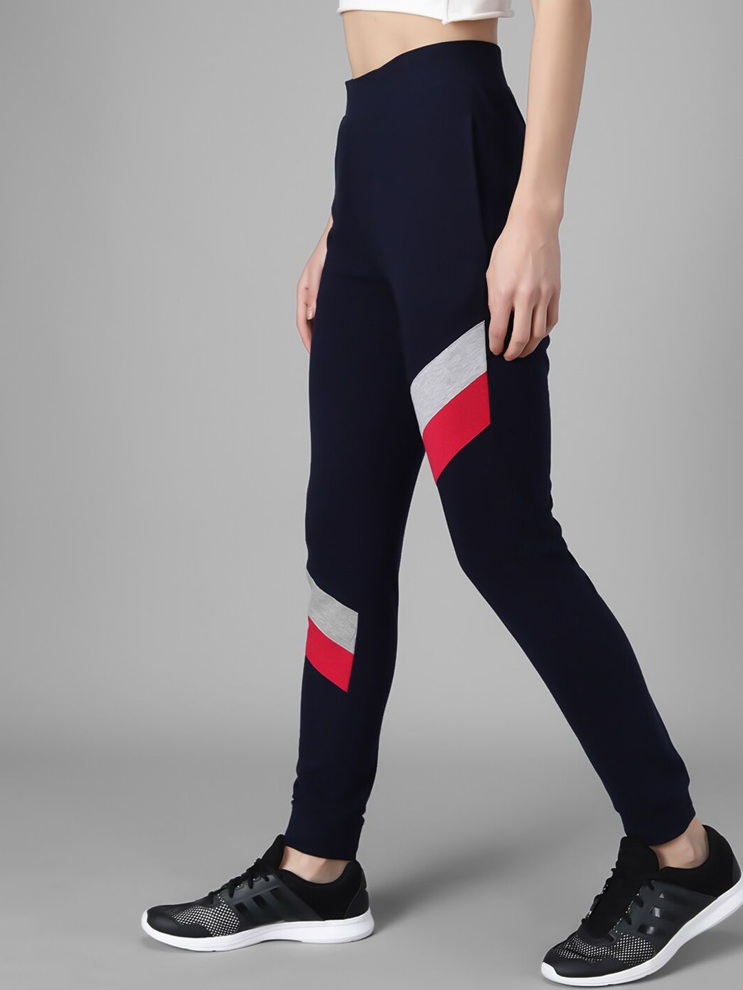 Kotty Women Navy Blue Solid Joggers
