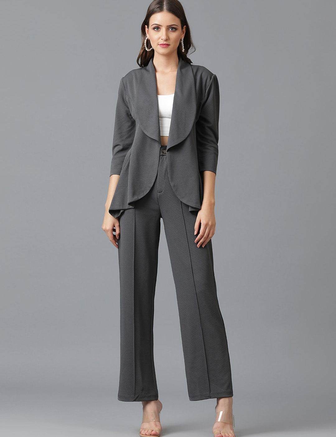 KOTTY BIZwear Shawl Neck Coat With Trouser