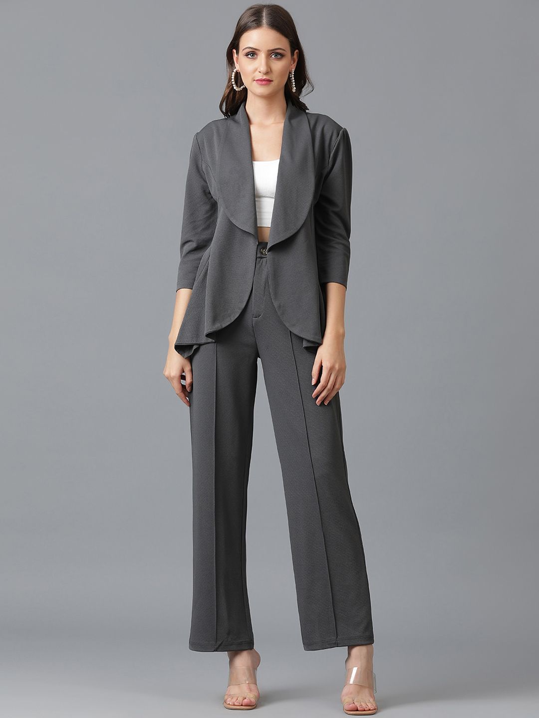 KOTTY BIZwear Shawl Neck Coat With Trouser