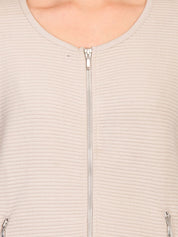 Kotty Women Pink Self Design Open Front Jacket