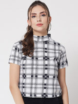 Kotty Women White Checked Top