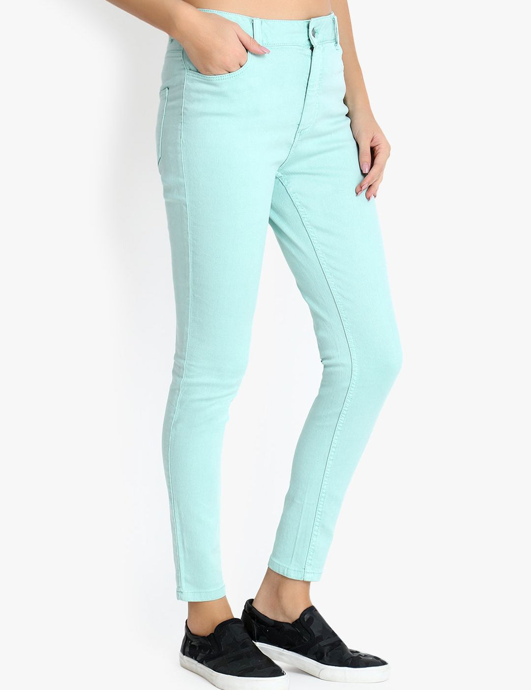 Kotty Women Blue Skinny Fit High-Rise Clean Look Stretchable Jeans