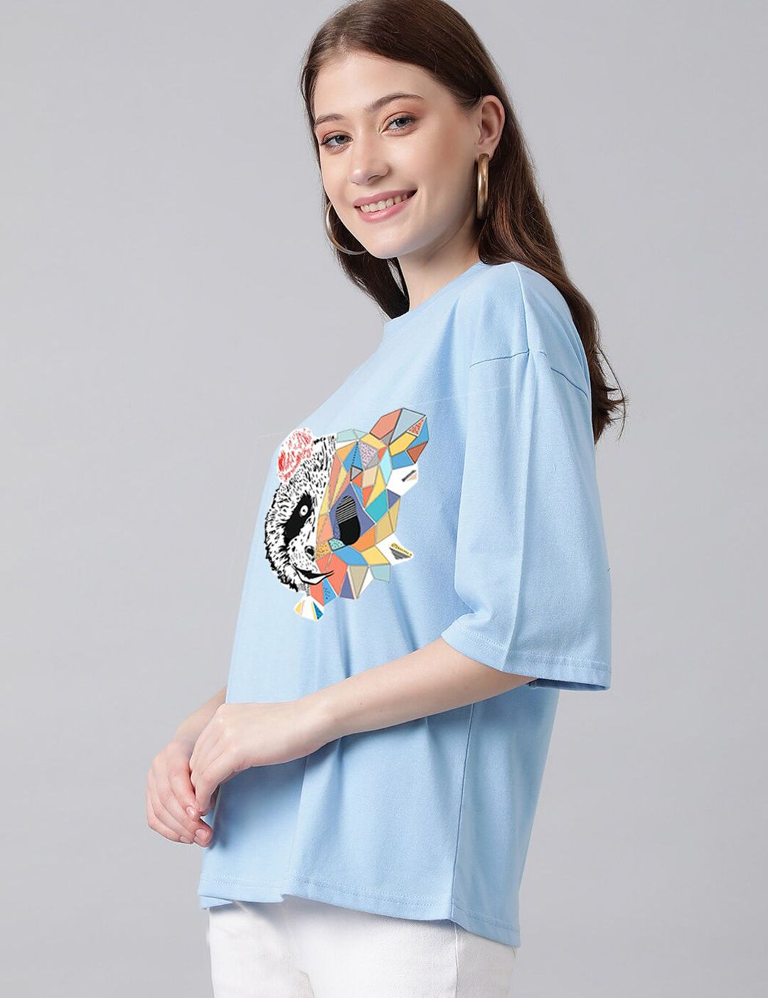 Kotty Graphic Printed Casual Oversized T-shirt