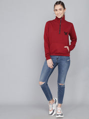 Kotty Mock Collar Fleece Sweatshirt