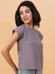 Kotty Women Solid Round Neck T-shirt
