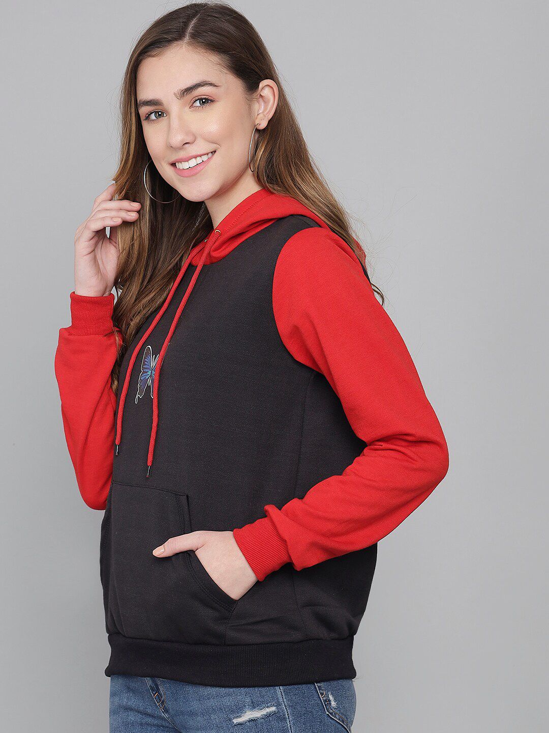 Kotty Women Multicoloured Hooded Sweatshirt