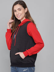 Kotty Women Multicoloured Hooded Sweatshirt