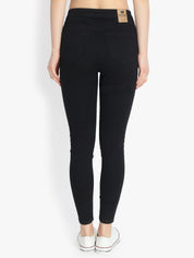 Kotty Women Black Skinny Fit High-Rise Clean Look Stretchable Jeans