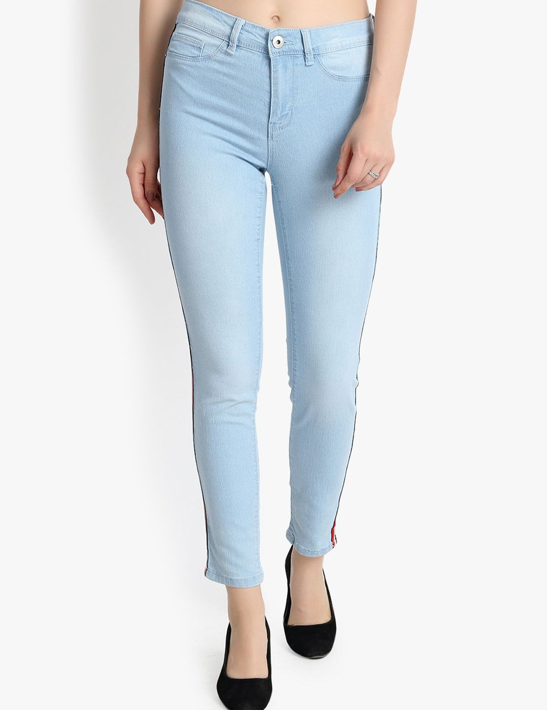 Kotty Women Blue Skinny Fit High-Rise Clean Look Jeans