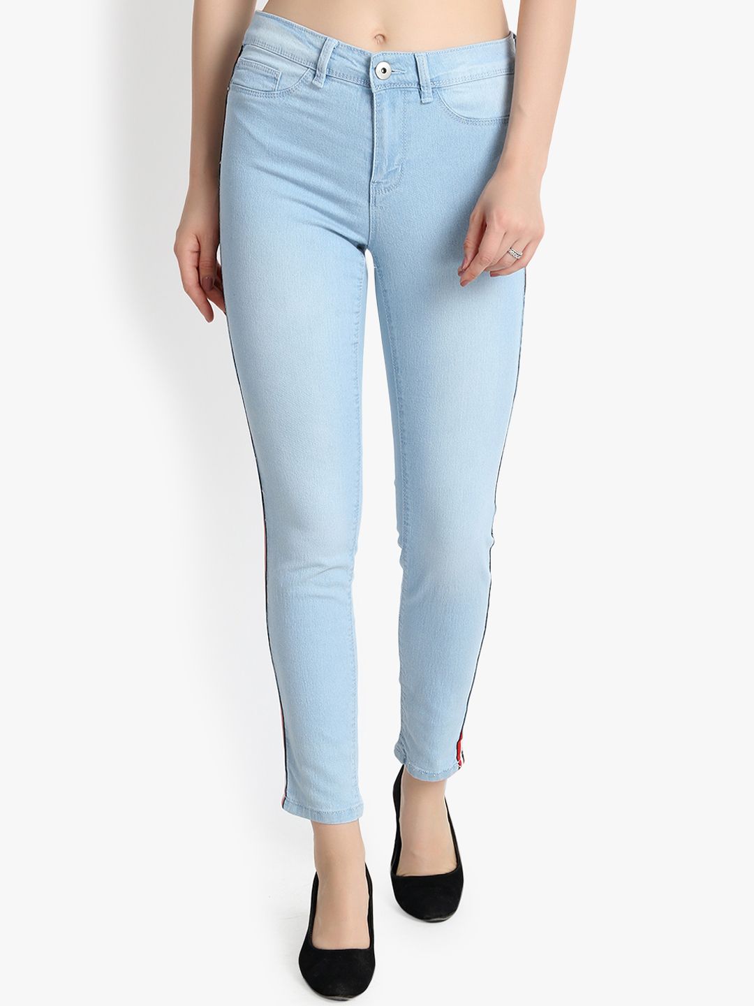 Kotty Women Blue Skinny Fit High-Rise Clean Look Jeans