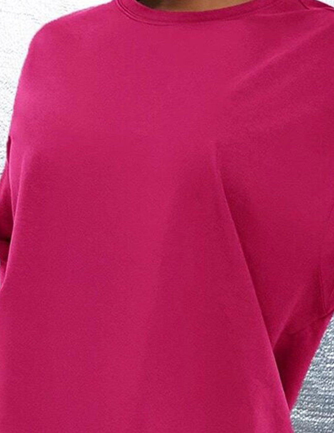 Kotty Drop-Shoulder Sleeves Longline Oversize Yoga T-shirt