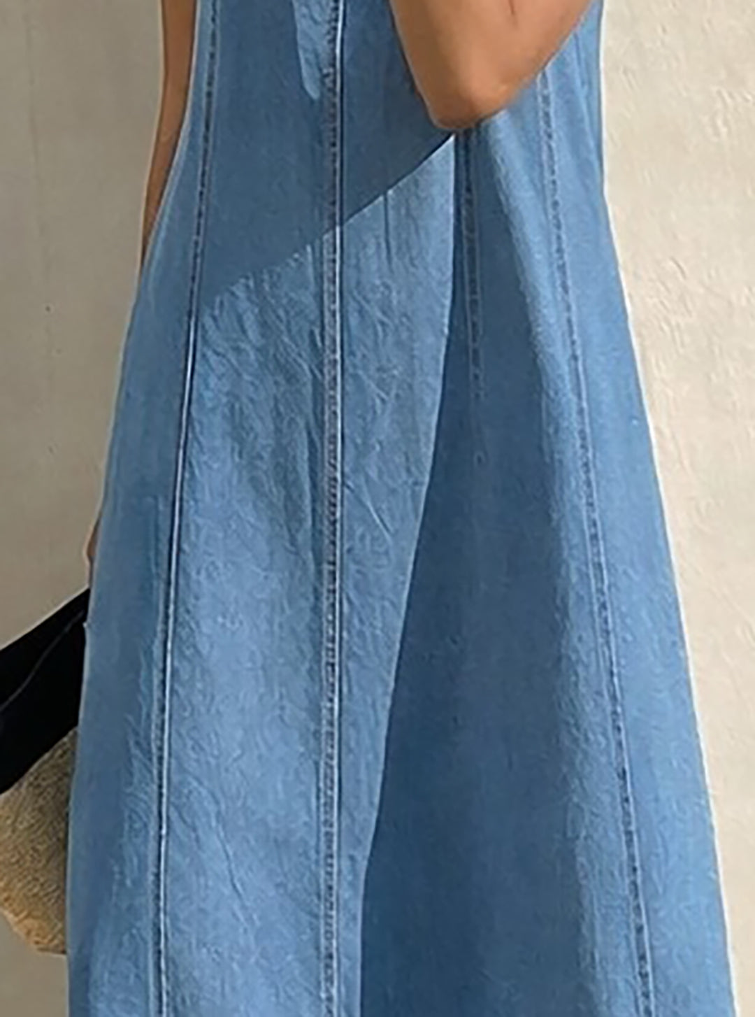 Kotty Women's Blue Denim Maxi Dress Sleeveless Casual Summer