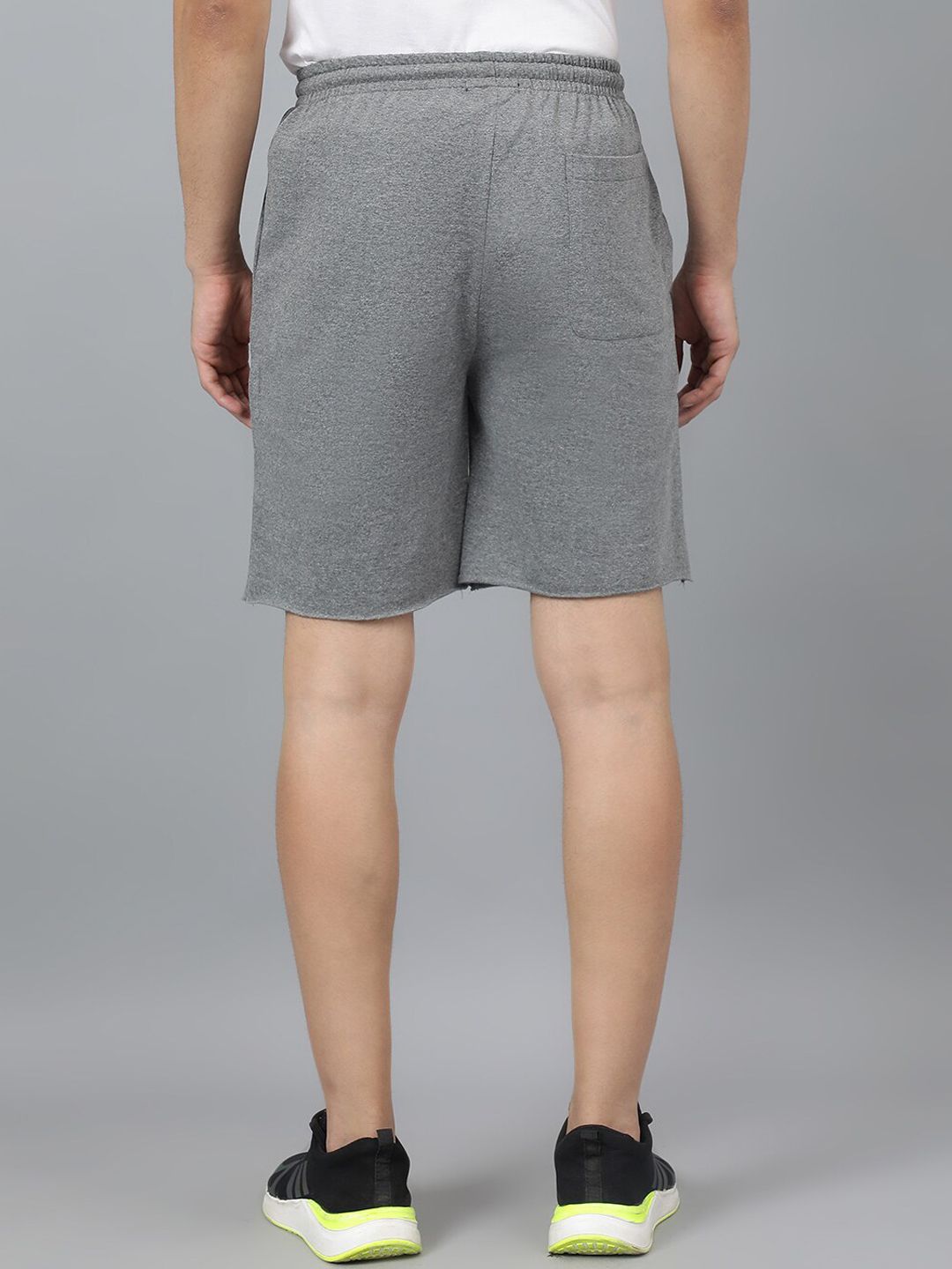 Kotty Men Grey Mid-Rise Regular Shorts