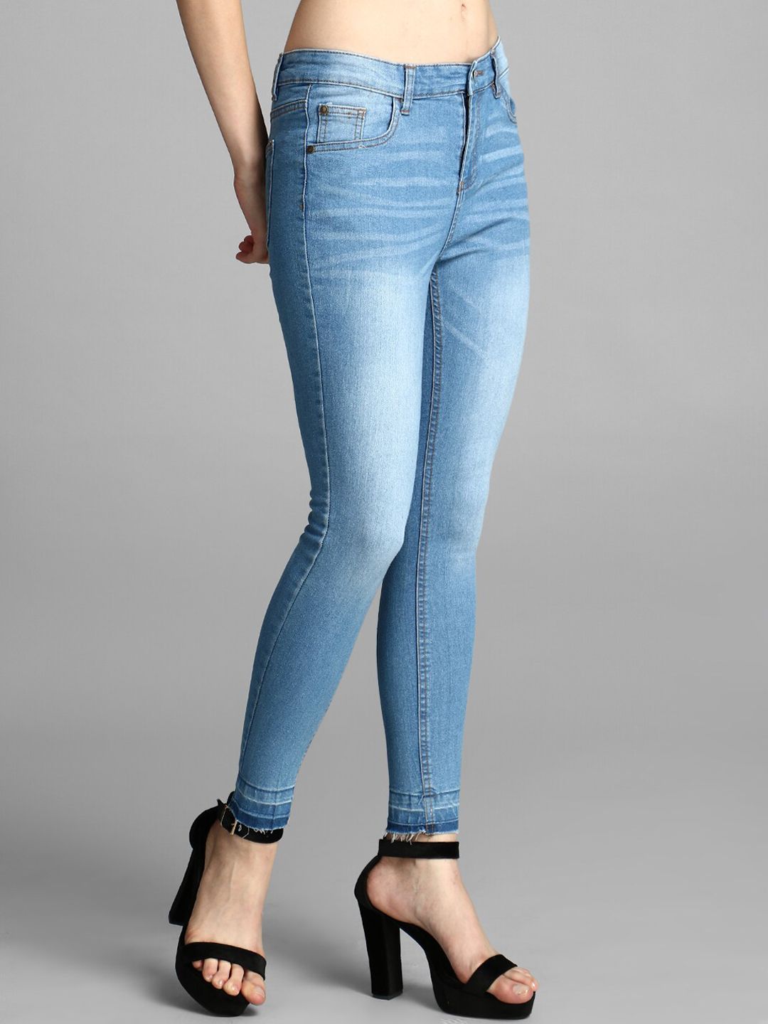 Kotty Women Blue Skinny Fit High-Rise Clean Look Jeans