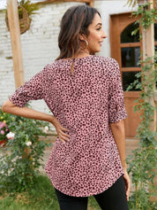 Kotty Animal Skin Printed Round Neck Top