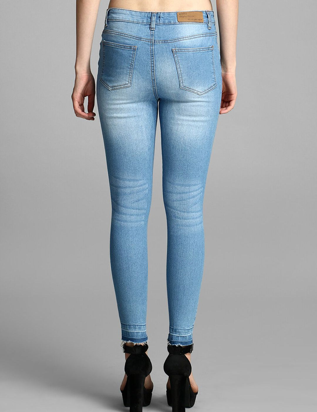 Kotty Women Blue Skinny Fit High-Rise Clean Look Jeans