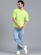 Kotty Men Jean Low-Rise Clean Look Stretchable Cargo Jeans