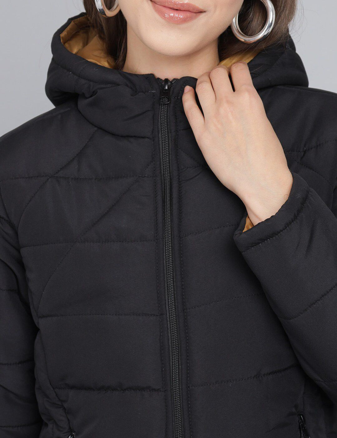 Kotty Women Black Lightweight Padded Jacket