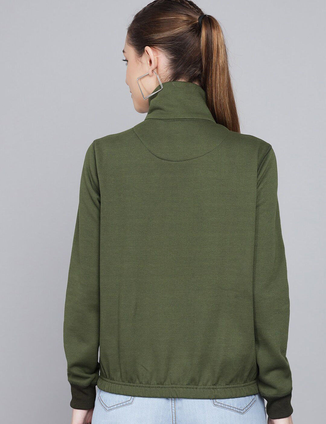 Kotty Women Olive Green Sweatshirt