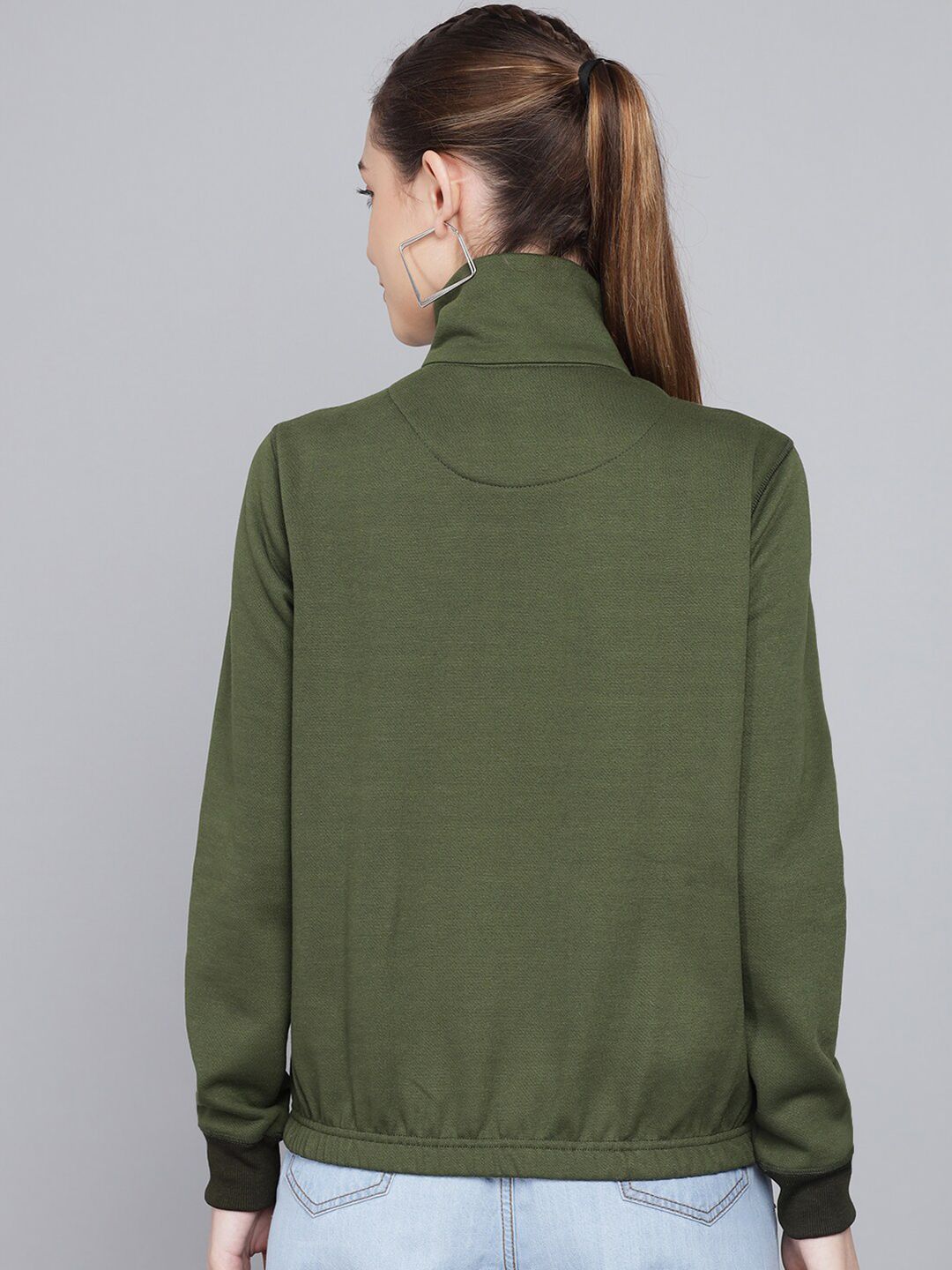 Kotty Women Olive Green Sweatshirt