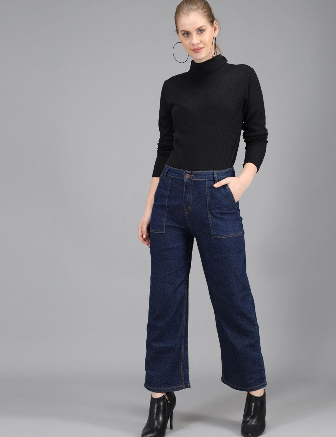 Kotty Women Blue Flared High-Rise Jeans