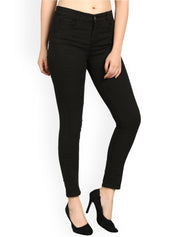 Kotty Women Black Skinny Fit High-Rise Clean Look Jeans