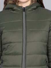 Kotty Women Olive Green Outdoor Padded Jacket