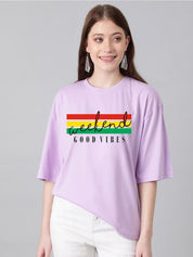 KOTTY Basics Typography Printed Oversized T-shirt