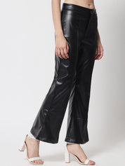 Kotty Women Relaxed Flared High-Rise Trousers