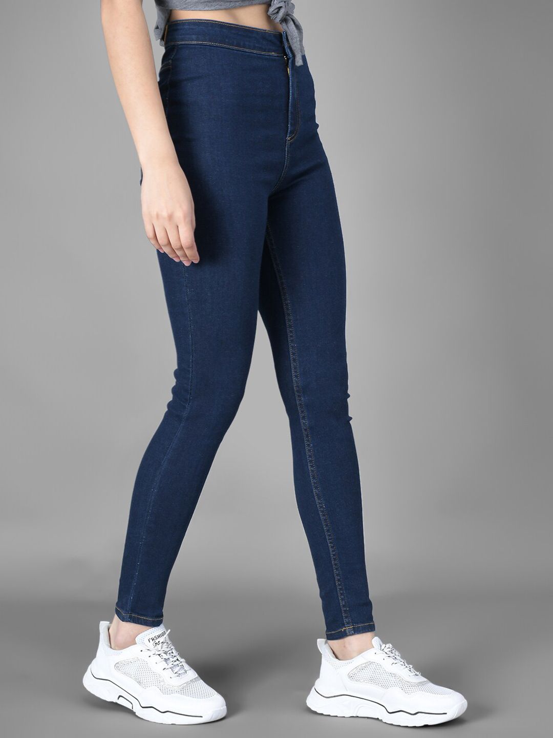 Kotty Women Blue Skinny Fit High-Rise Clean Look Jeans