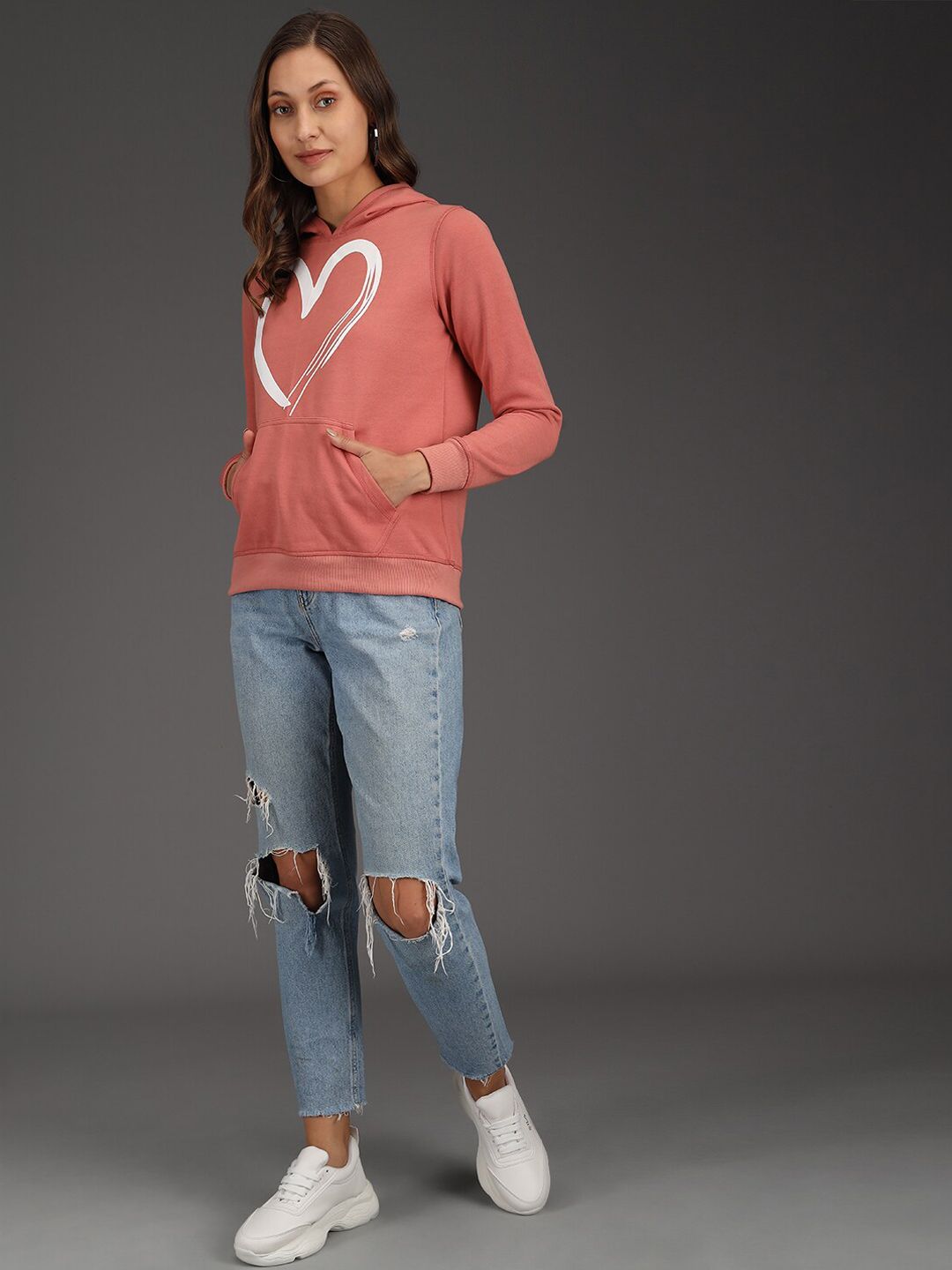 Kotty Women Pink Printed Sweatshirt