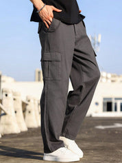 Kotty Men Low-Rise Stretchable Cargo Jeans