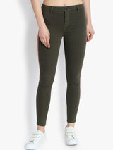 Kotty Women Olive Green Skinny Fit High-Rise Clean Look Jeans