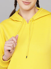 Kotty Woman Yellow Hooded Sweatshirt and Sweatpant Set
