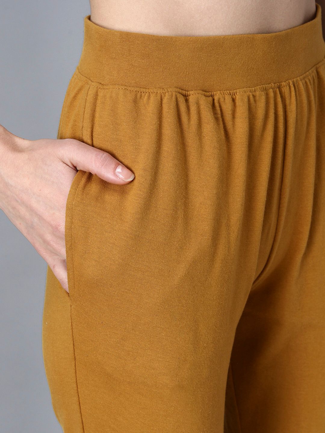 Kotty Women Mustard Yellow Solid Joggers