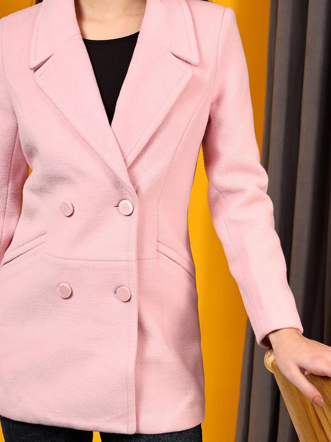 Kotty Women Notched Lapel Double-Breasted Overcoat